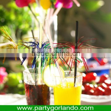 Hot selling palm drinking cocktail decorative straws