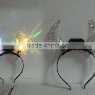 LED Flashing Rainbow Crystal Horn Headband