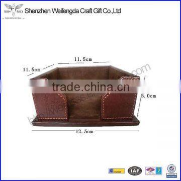 Dark Brown Good Quality Handmade Flannelette Inside Custom Leather Paper Holder