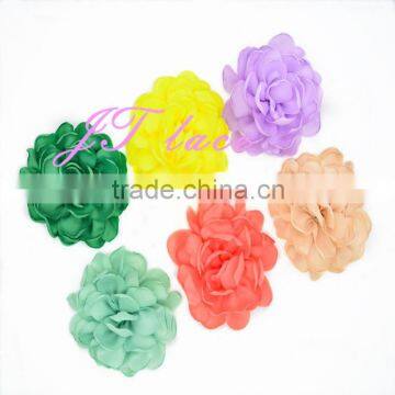 6pcs shiny ribbon flower- Cute hair flower decorate- summer flower accessories