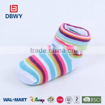 Best Quality Cute Rainbow Strip Baby Socks