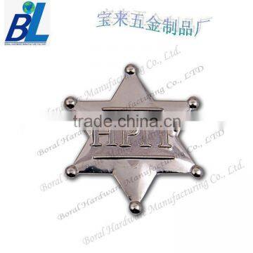 Die casting whole metal star badges