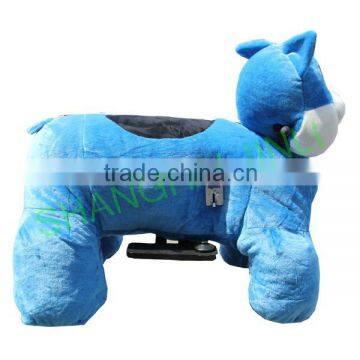 JL-B14 Ride on Blue Cat Start With Key Button or Coins,walking Animal,ride on Car photo-2