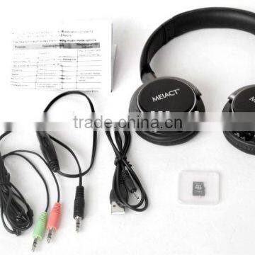 Wireless Headphone Earphone Black For MP3/MP4 PC TV CD FM Radio