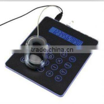 USB hub mouse pad with calculator