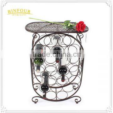 Promotional Novelty Bar Home Furniture Round Metal Wine Rack /stackable Metal Wine Rack photo-4