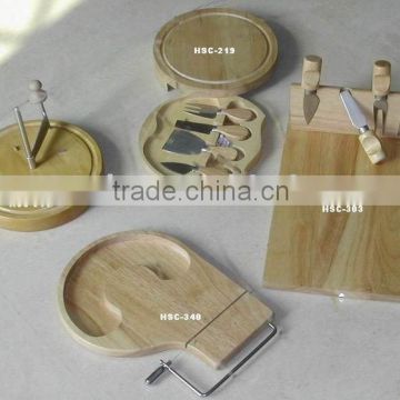 cheese board with tools set