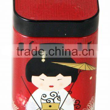 Japan square shape Tea tin box