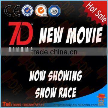 7D cinema simulator with hydraulic platform