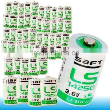 50PCS SAFT LS14250 1/2 AA Size 3.6V 1200 mAh Li-SOCl2 Lithium-Thionyl Chloride