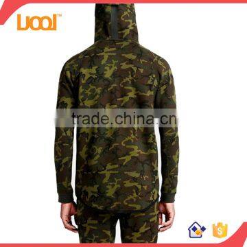Mens Zip Up Hoodies Wholesale 100% Cotton Dark Camo Hoodies Sweatshirt Suits