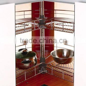 TKK 3/4 Revolving Basket Corner Storage Swivel Tray