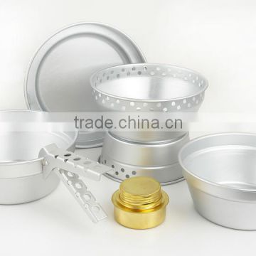 Aluminum Alcohol Burner Cook Set