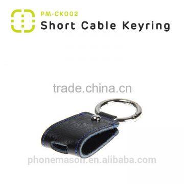 Walnut 2016 Fashionable Key Ring Geniune Leather Holder for MFI Short Cable photo-4