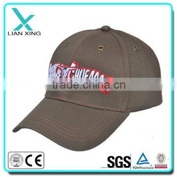 High quality 6 panel structured 3D embroidery baseball cap