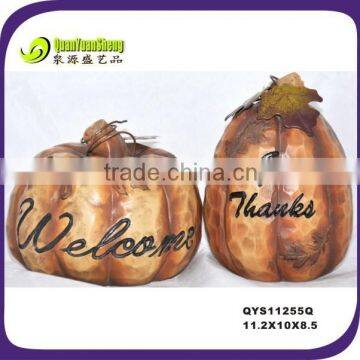 Harvest thanksgiving Give thanks polyresin decoration pumpkin