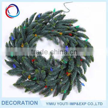 Newest factory sale fiber optic christmas wreath