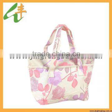 Cheap promotional printing oxford cloth women summer handbag