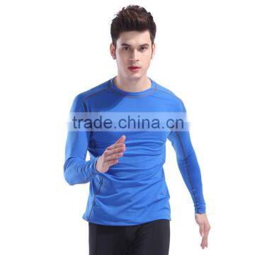 custom round collar high quality hot sell blue biking jersey