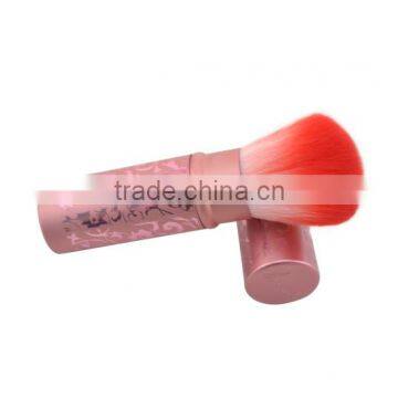 High-End Good Qualty Soft Synthetic Hair Retractable Makeup With Printed Flower