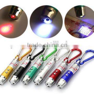 3 in 1 multifunctional LED Mini flashlight infrared laser Pointer money detectors
