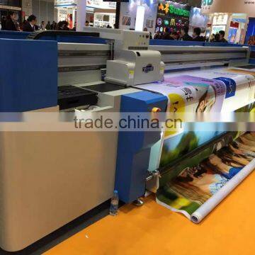 Advertisment UV printer Hybrid UV Printer roll to roll and flabted uv printer 3200mm