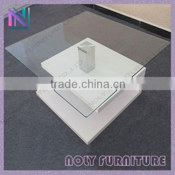 Hot sale Modern appearance onyx square glass coffee table