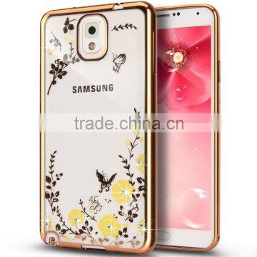 Rhinestone Crysyal Luxury electroplate frame case For Samsung Galaxy S5