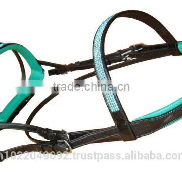 Leathe Bridle with padding and diamonds