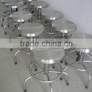 Rolling stainless steel manicure stool