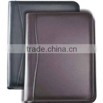 pu file folder style portfolio a4 with zipper