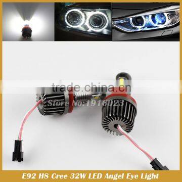 32W E92 H8 White HID Xenon 6000k Angel Eyes Halo Ring LED Light E90 E93 X5