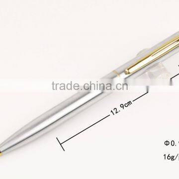 silver lower barrel ball pen metallic for promo ball pen with metal clip