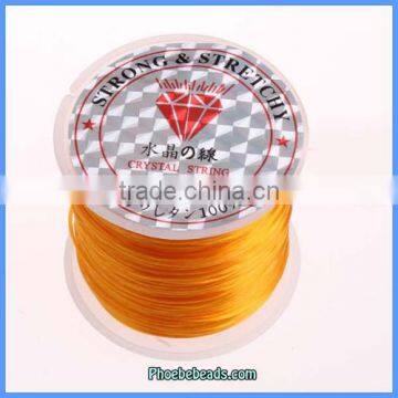 Wholesale 0.5mm Orange Crystal Elastic String For Jewelry Making CST-01G