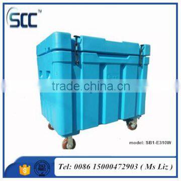 310L Refrigerated Dry Ice Bin, Insulation Cooler Bin for dry ice transportation