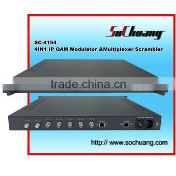 32 IP QAM scrambler / multiplexer / IP QAM Modulator