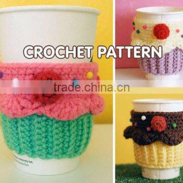 new styles fashion handmade crochet coffee-cup sleeve