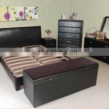 Platform Twin Size Bed frame leather