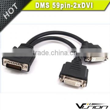 DMS-59 Male to 2 Dual Link DVI-I 24+5 Pin Splitter Adapter Cable