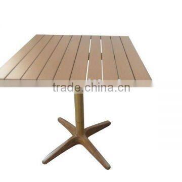 Imitation bamboo table with aluminun edge