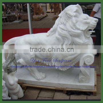 Wholesale Outdoor Marble Life Size Lion Statue