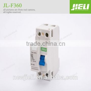 JIELI brand F360 type Low voltage residual current circuit breaker rccb