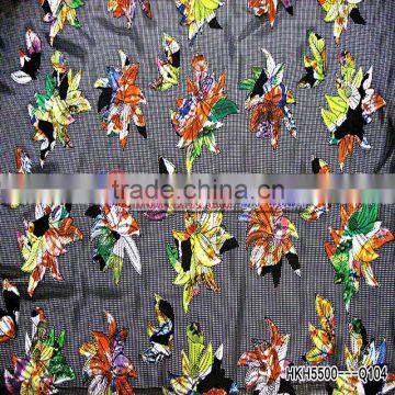 Polyester Embroidery Fabric For Curtain Fabric Women Clothing Fabric