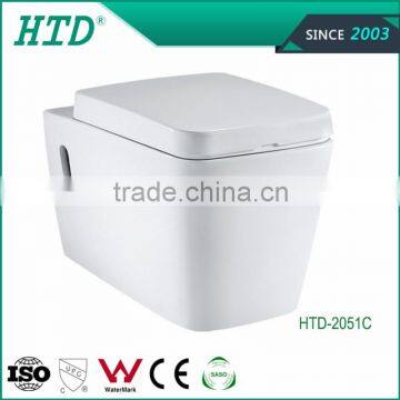 HTD-2051C modern hot selling ceramic wall hung vacuum toilet