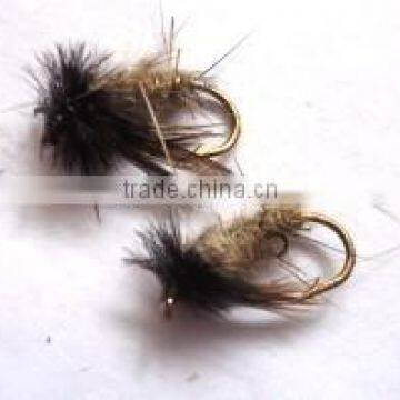 Peeking Caddis Cream Dry Trout Flies