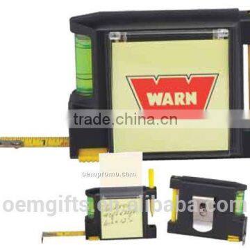 Combo Tape Measure With Level And Memo Pad Holder