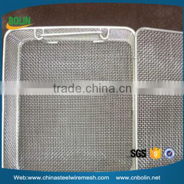 304 stainless steel metal wire mesh fruit basket with net cover (free sample)