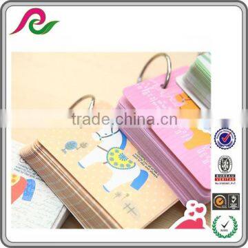 2016 new design custom printed die cut note pads with Iron hoop