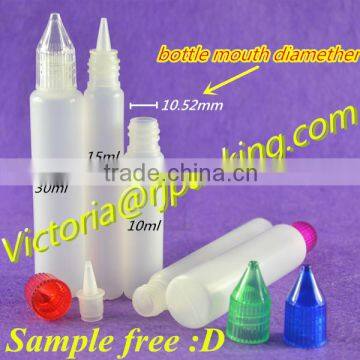 pen shape unicorn plastic bottle 10ml 15ml 30ml for e-liquid