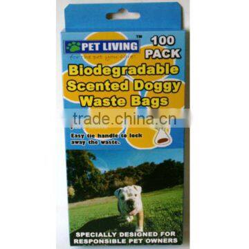 Dog Pets Poo Waste Biodegradable Scented Bags Black Dispose Doggy Poop Bags